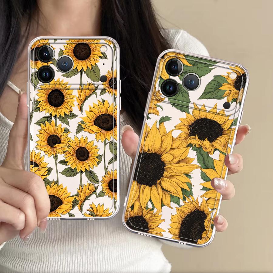 Phone Cases Cute Iphone 13 - Schattig zonnebloempatroon hoesje voor Apple iPhone