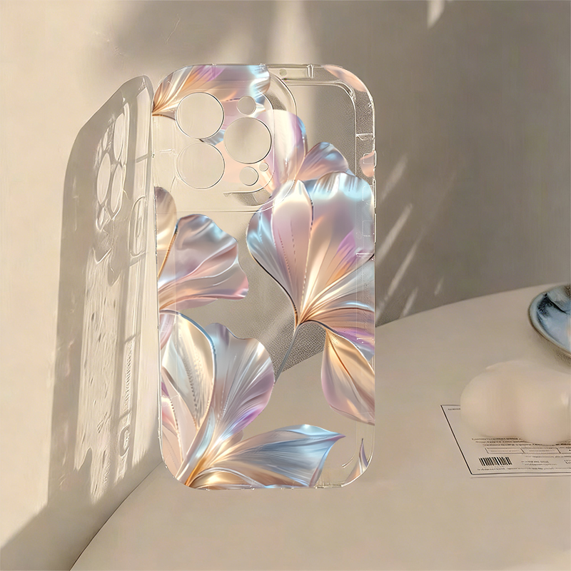 Phone Cases Redmi - Kleurrijke metallic Ginkgo print telefoonhoesje voor