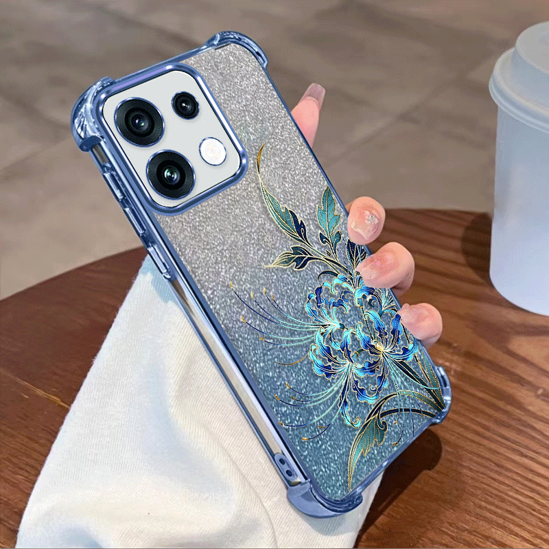 Glitter Shockproof Case - Glitter Plating Cover Voor OPPO Reno