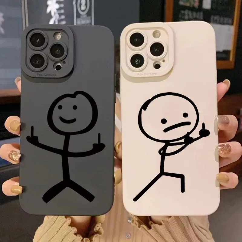 Phone Cases Cute Iphone 13 - Schattige cartoon-figuurtjes siliconen telefoonhoesje voor iPhone