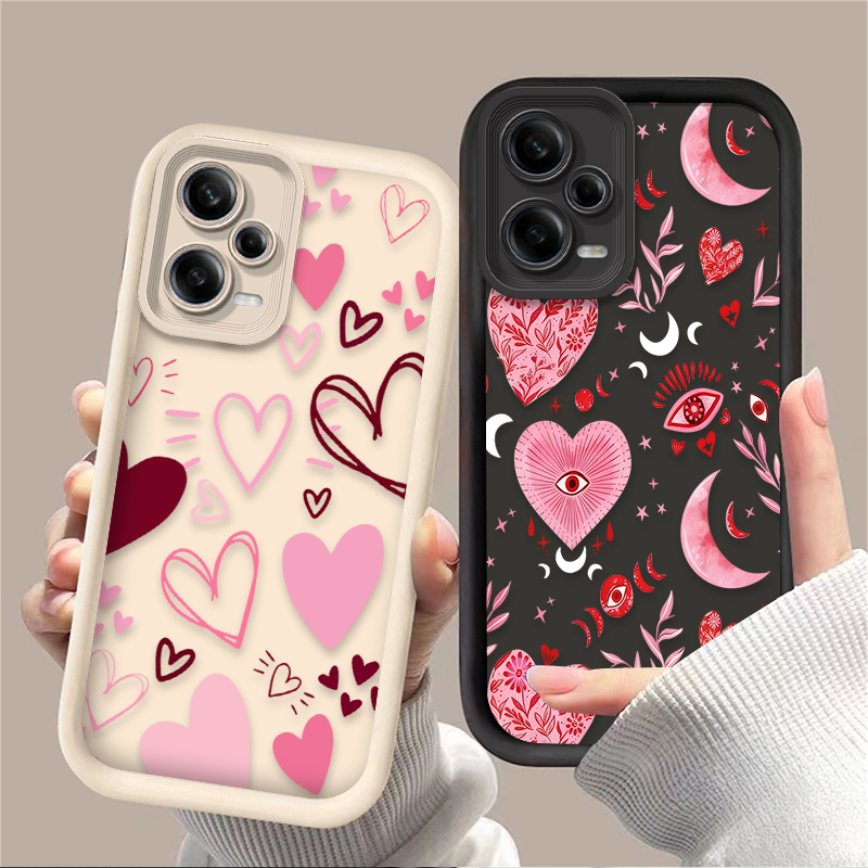 Phone Cases Redmi - Roze hartvormige telefoonhoesje voor Xiaomi Redmi