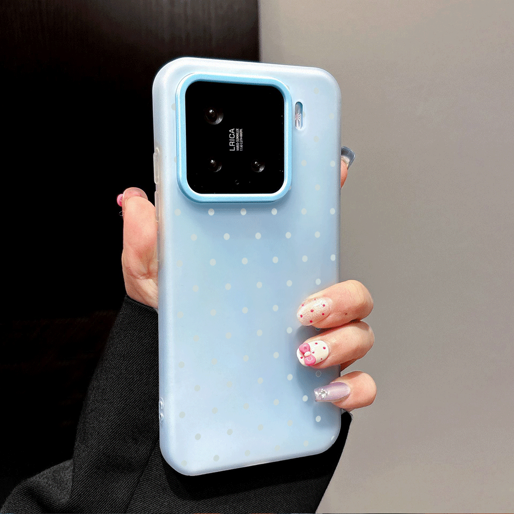 Schattig lichtblauw polkadot t - Phone Cases Redmi recensie en prijs