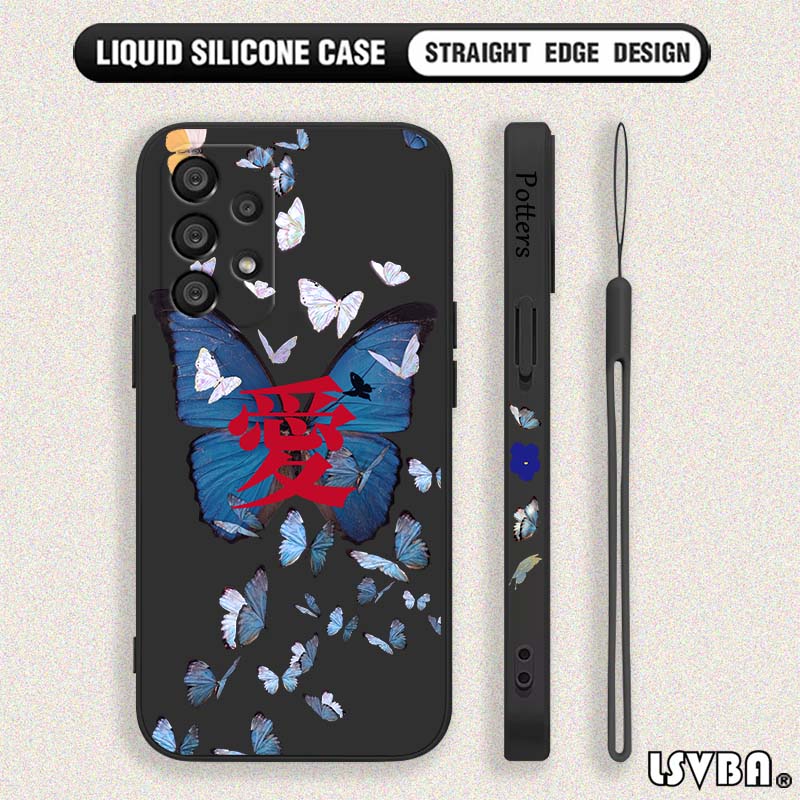 Blauwe vlinder mode hoesje voo - Silicone Liquid Case recensie en prijs
