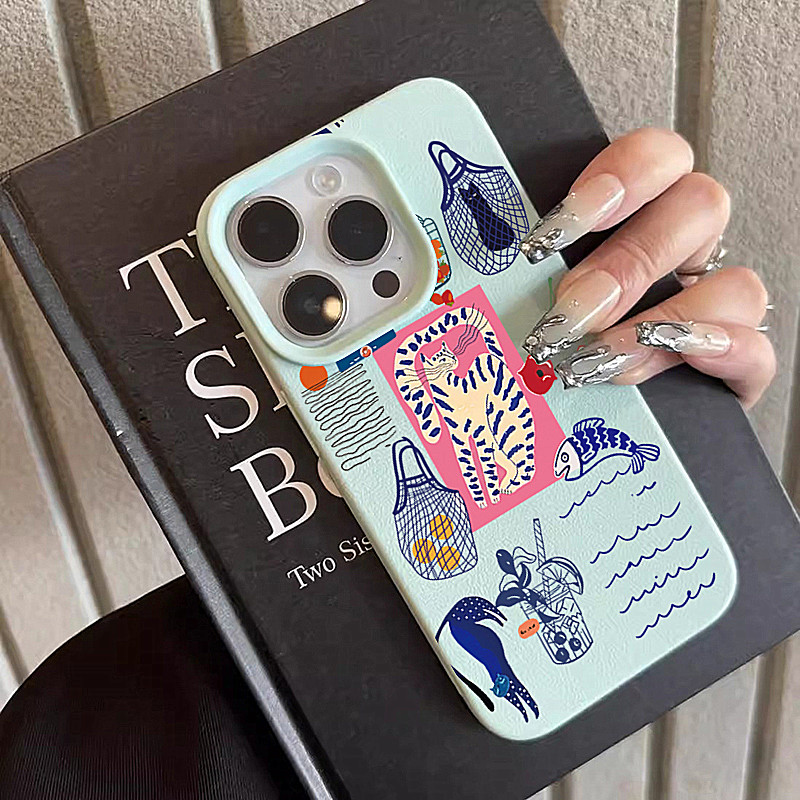Schattige kersenkat print tele - Phone Cases Cute Iphone 13 recensie en prijs