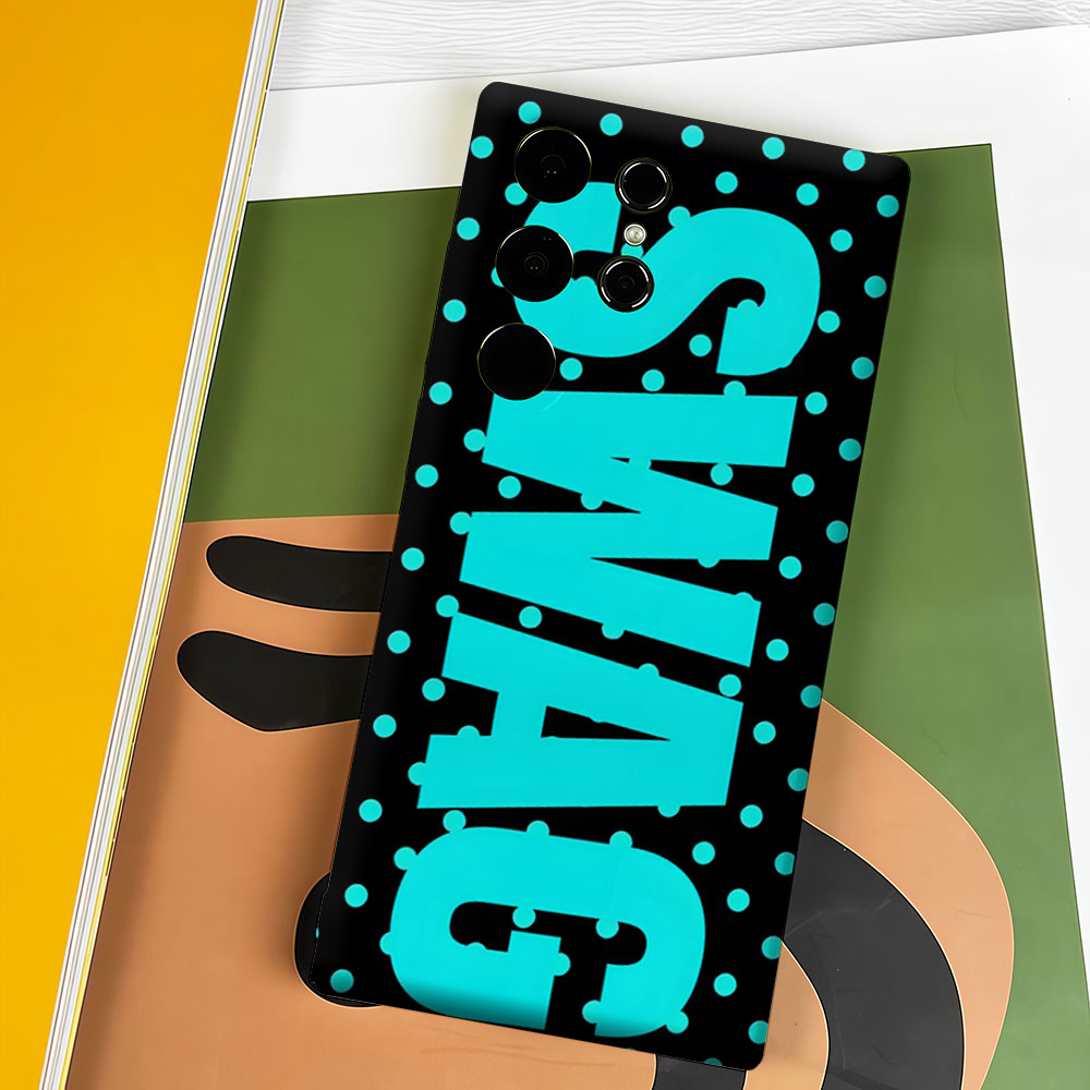 Neon Dots Typo Telefoonhoesje  - Phone Cases Typo recensie en prijs