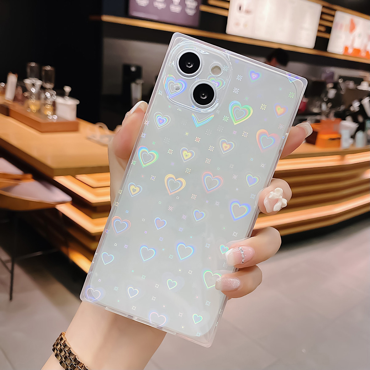 Hartvormige telefoonhoes voor  - Glitter Shockproof Case recensie en prijs