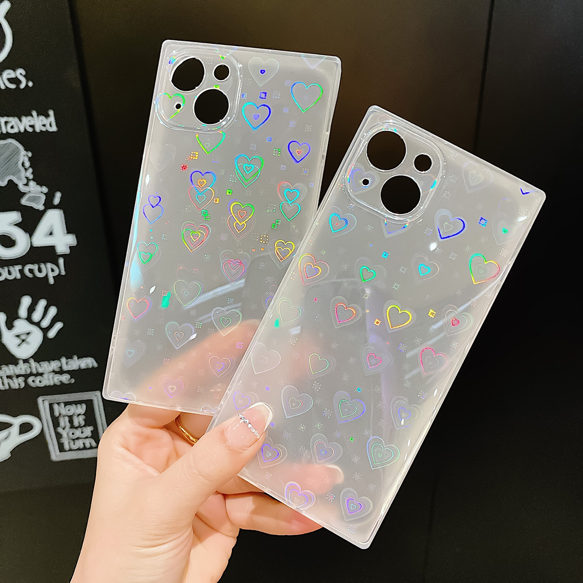 Hartvormige telefoonhoes voor  - Glitter Shockproof Case recensie en prijs