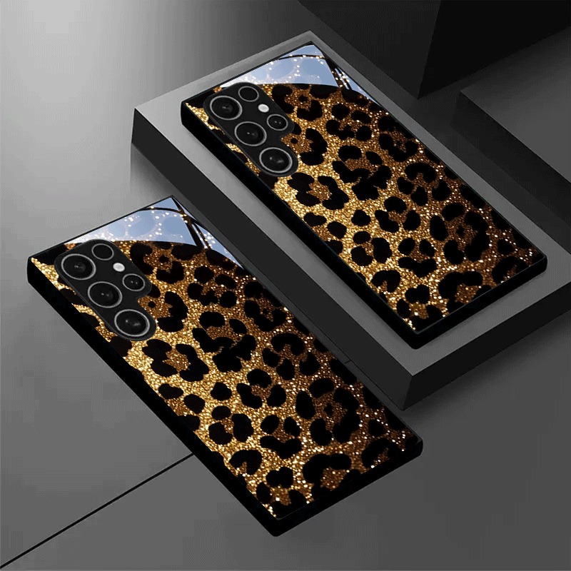 Goudkleurige glitter luipaardp - Glitter Shockproof Case recensie en prijs